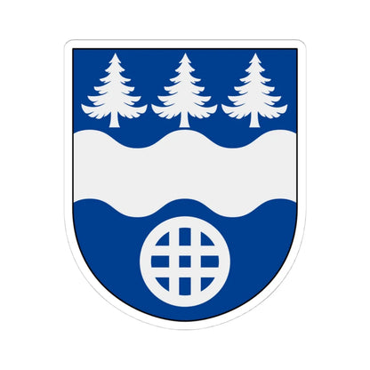 Hultsfred vapen (Sweden) (Coat of Arms) STICKER Vinyl Kiss-Cut Decal 4 Inch White - The Sticker Space