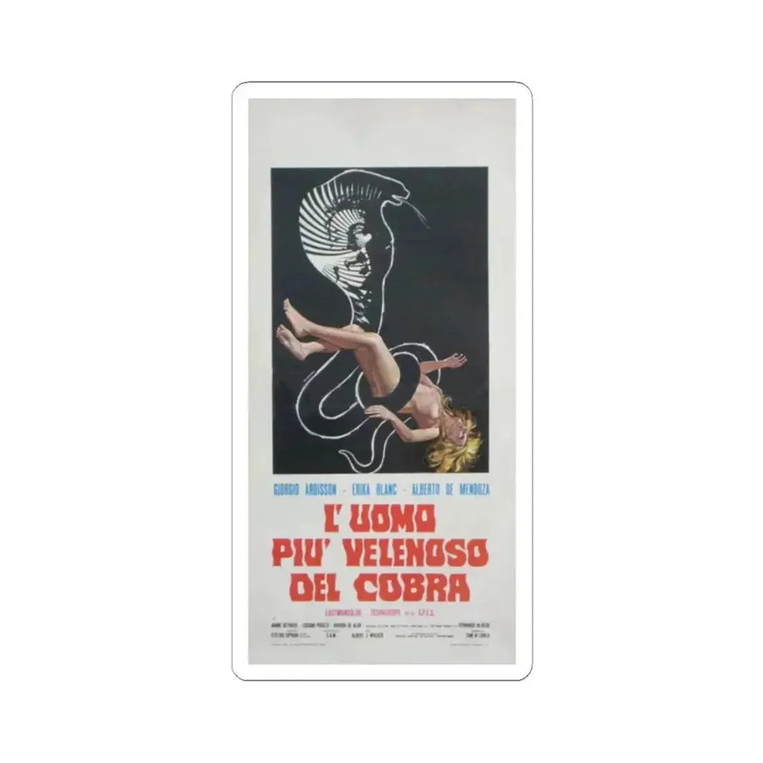 HUMAN COBRAS 1971 Movie Poster - STICKER Vinyl Kiss-Cut Decal 2 Inch White - The Sticker Space