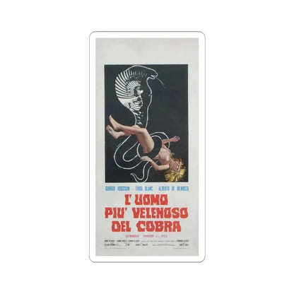 HUMAN COBRAS 1971 Movie Poster - STICKER Vinyl Kiss-Cut Decal 3 Inch White - The Sticker Space