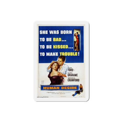 Human Desire 1954 Movie Poster Die-Cut Magnet-2 Inch-The Sticker Space