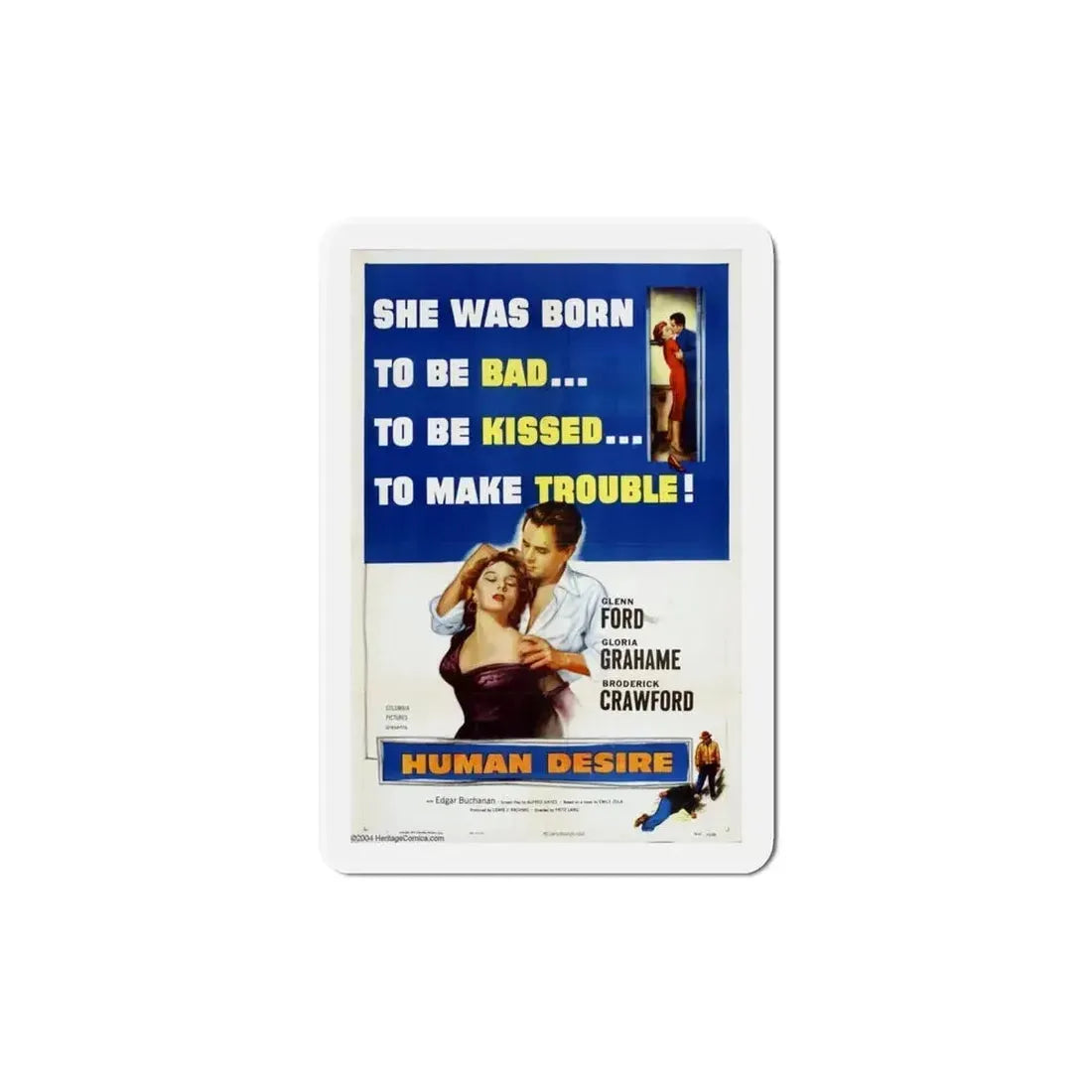 Human Desire 1954 Movie Poster Refrigerator Magnet - The Sticker Space