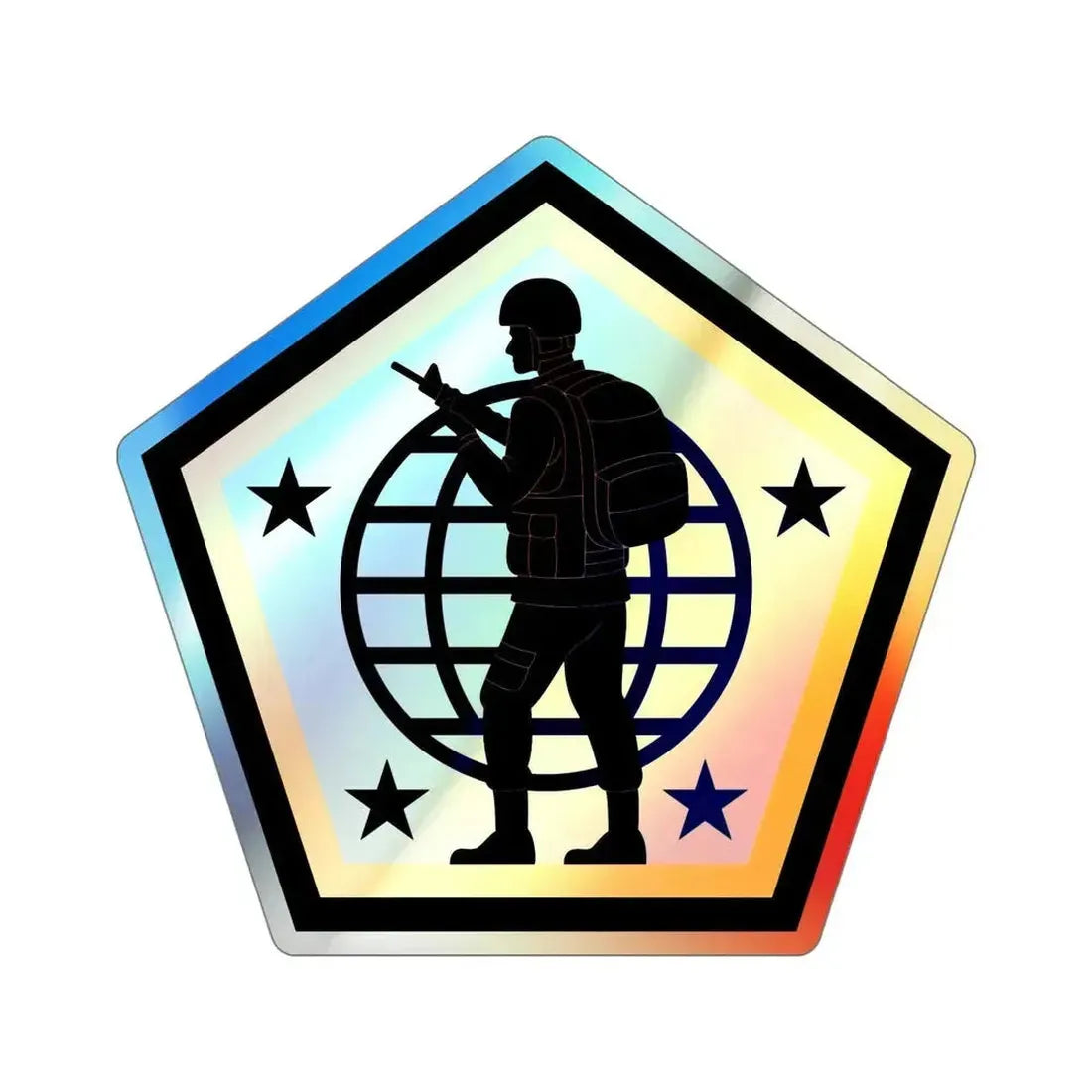 Human Resources Command (U.S. Army) Holographic STICKER Die-Cut Vinyl Decal 6 Inch Holographic - The Sticker Space