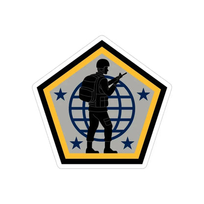 Human Resources Command (U.S. Army) REVERSE PRINT Transparent Die-Cut STICKER 6 Inch Die-Cut Transparent - The Sticker Space