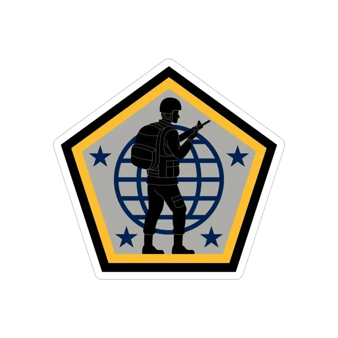 Human Resources Command (U.S. Army) REVERSE PRINT Transparent Die-Cut STICKER - The Sticker Space
