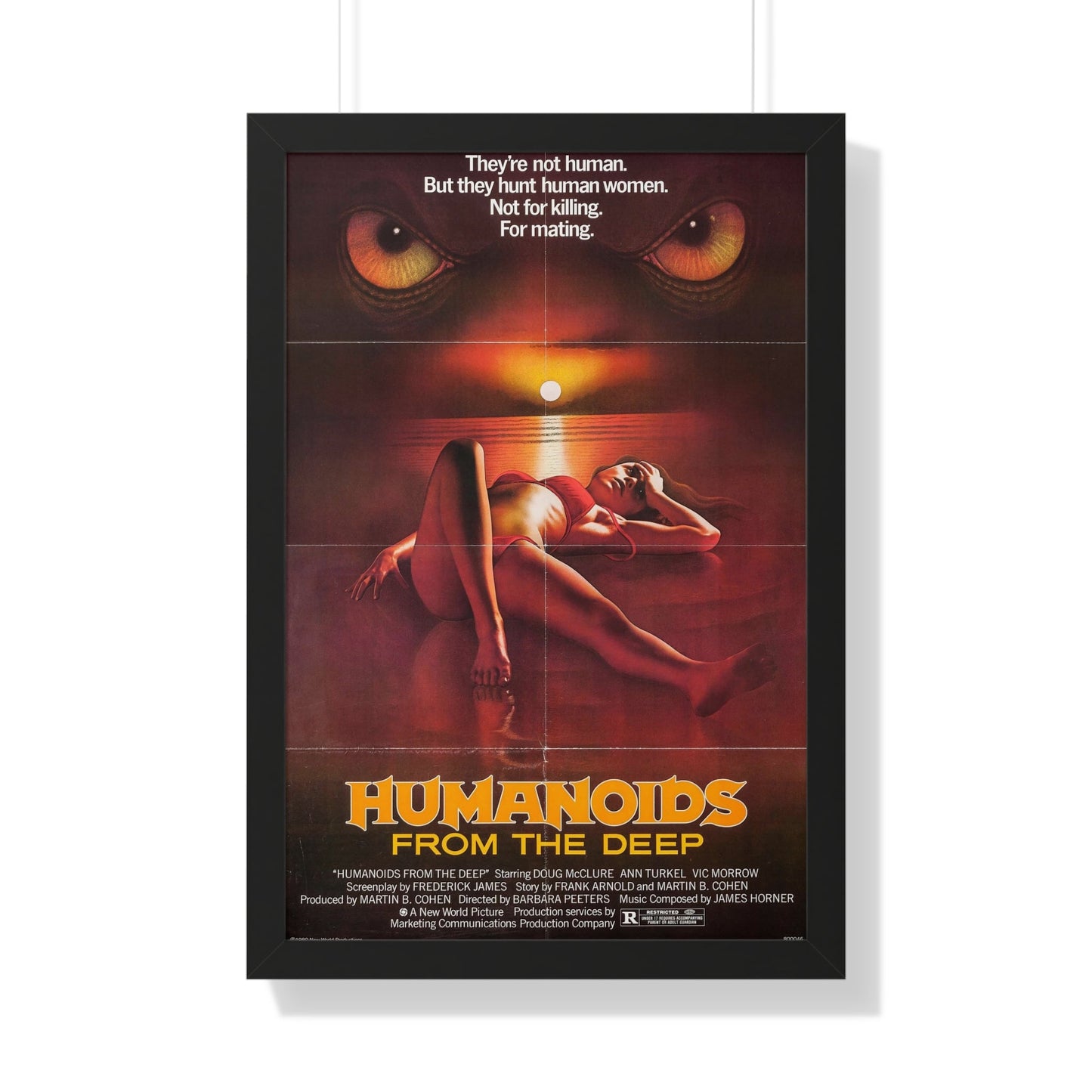 HUMANOIDS FROM THE DEEP 1980 - Framed Movie Poster-20" x 30"-The Sticker Space