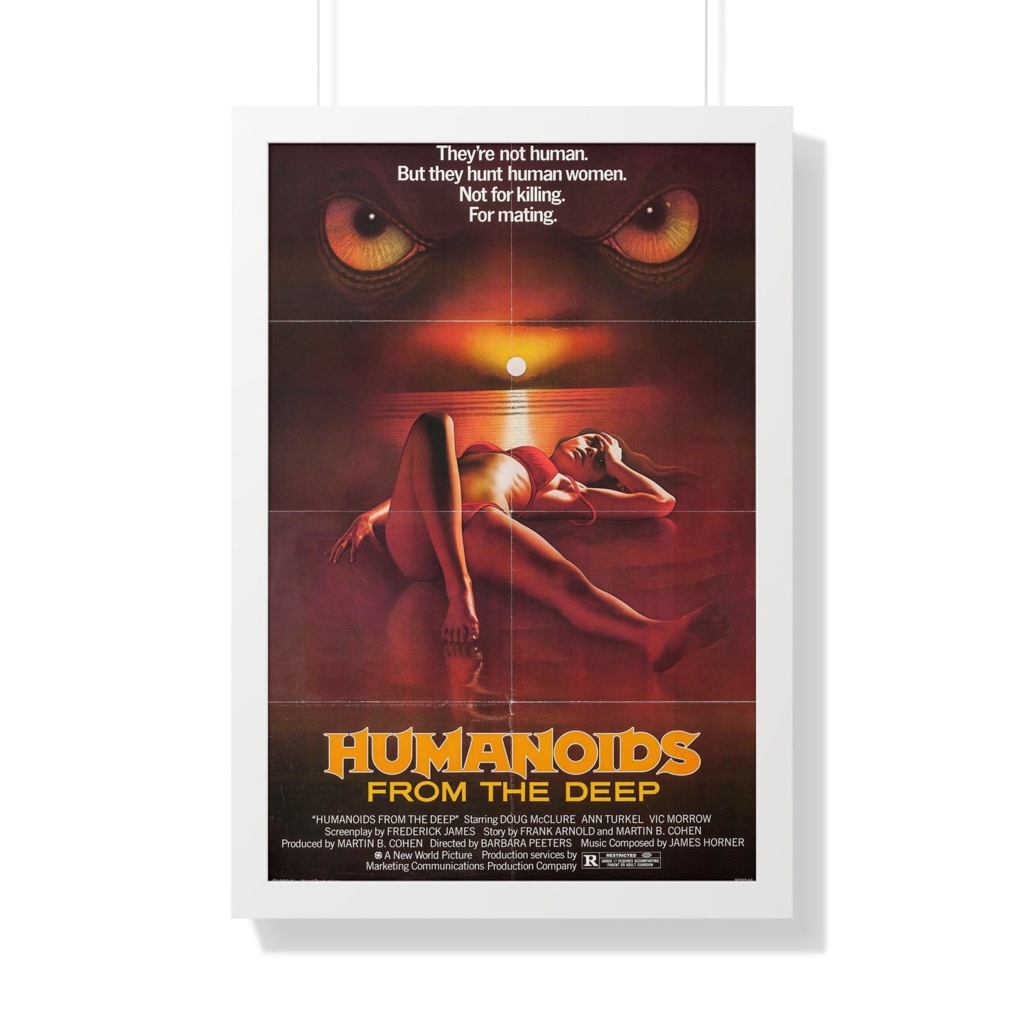 HUMANOIDS FROM THE DEEP 1980 - Framed Movie Poster-20" x 30"-The Sticker Space