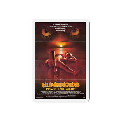 HUMANOIDS FROM THE DEEP 1980 Movie Poster - Refrigerator Magnet-4" x 4"-The Sticker Space