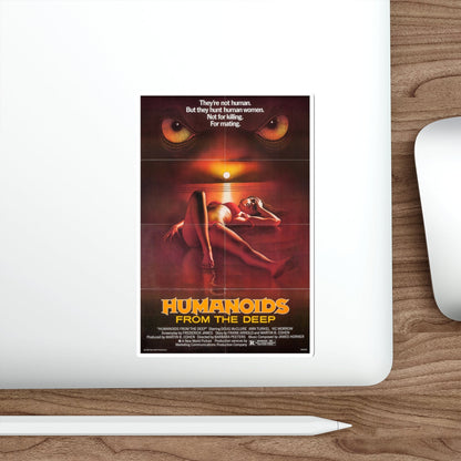 HUMANOIDS FROM THE DEEP 1980 Movie Poster STICKER Vinyl Die-Cut Decal-The Sticker Space