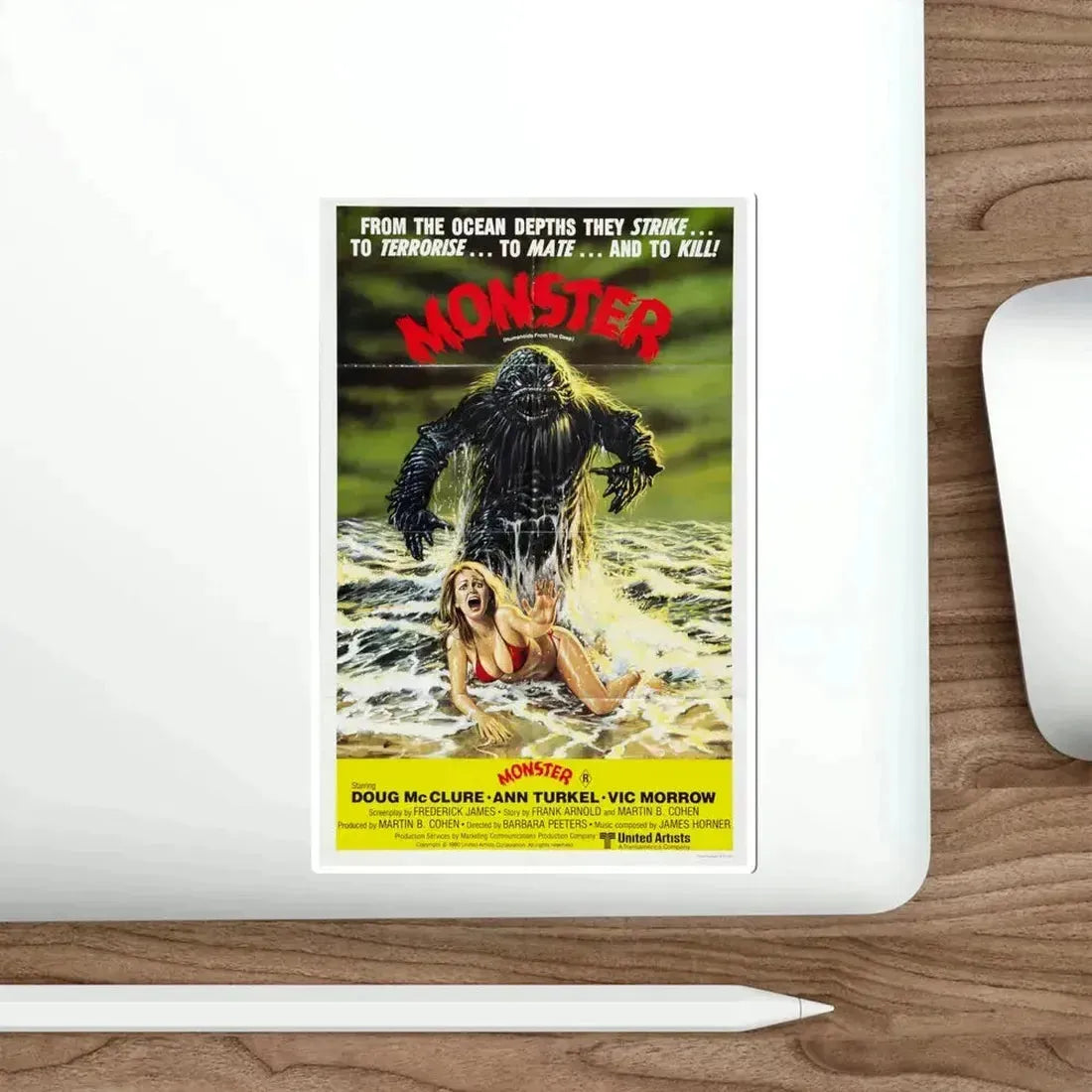 Humanoids from the Deep aka Monster 1980 Movie Poster STICKER Vinyl Die-Cut Decal - The Sticker Space