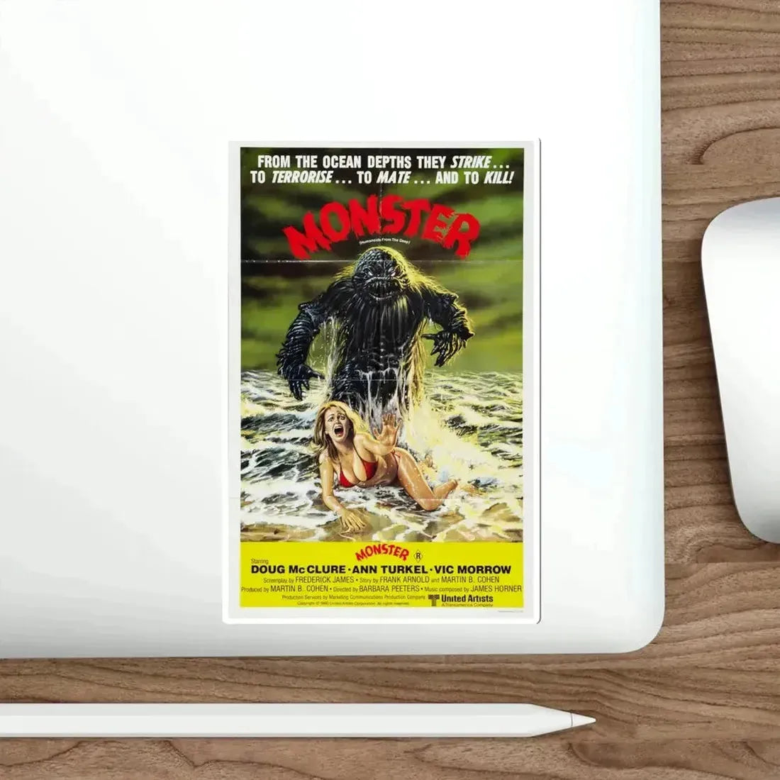 Humanoids from the Deep aka Monster 1980 Movie Poster STICKER Vinyl Die-Cut Decal - The Sticker Space