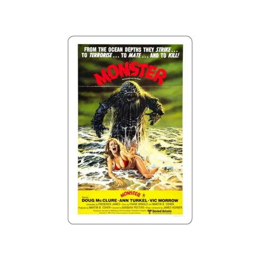 HUMANOIDS FROM THE DEEP (MONSTER) 1980 Movie Poster STICKER Vinyl Die-Cut Decal 2 Inch - The Sticker Space