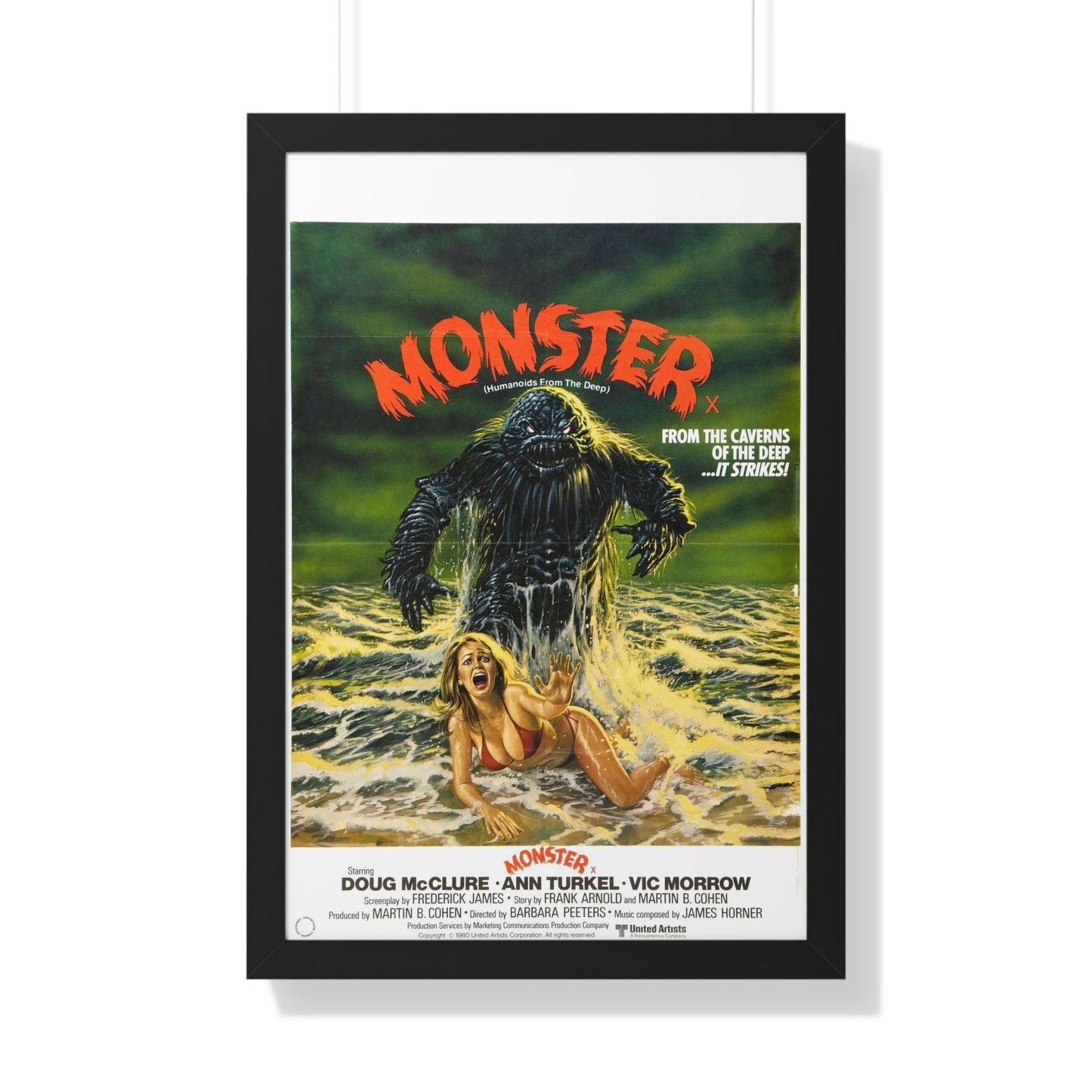 HUMANOIDS FROM THE DEEP (MONSTER) 2 1980 - Framed Movie Poster-20" x 30"-The Sticker Space