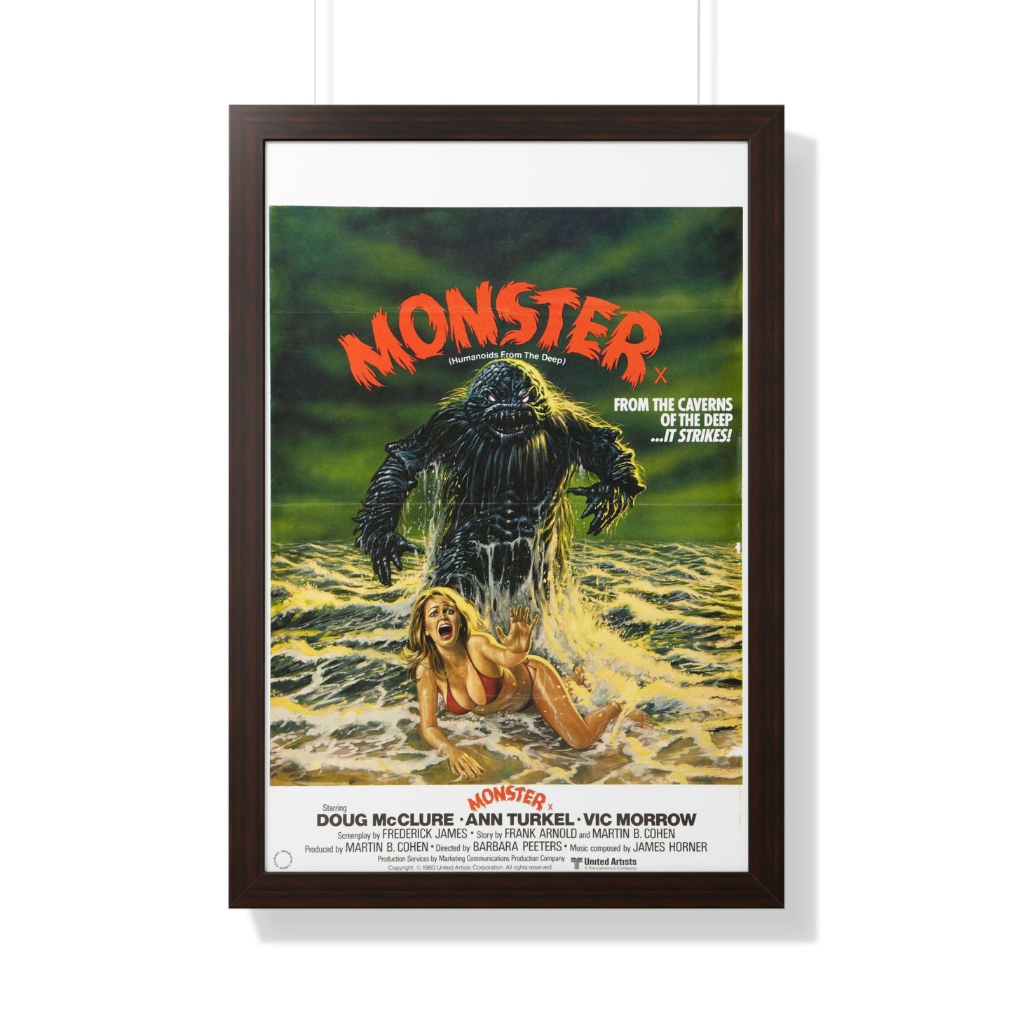 HUMANOIDS FROM THE DEEP (MONSTER) 2 1980 - Framed Movie Poster-20" x 30"-The Sticker Space