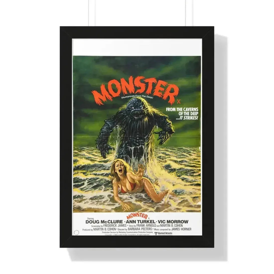 HUMANOIDS FROM THE DEEP (MONSTER) 2 1980 - Framed Movie Poster - The Sticker Space