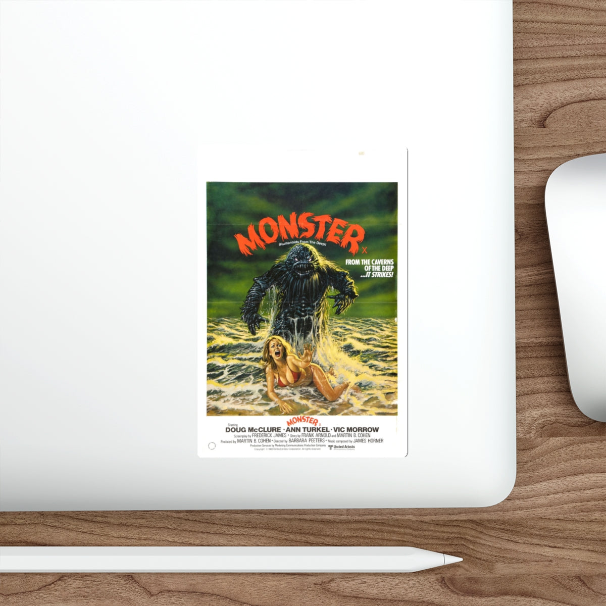 HUMANOIDS FROM THE DEEP (MONSTER) 2 1980 Movie Poster STICKER Vinyl Die-Cut Decal-The Sticker Space