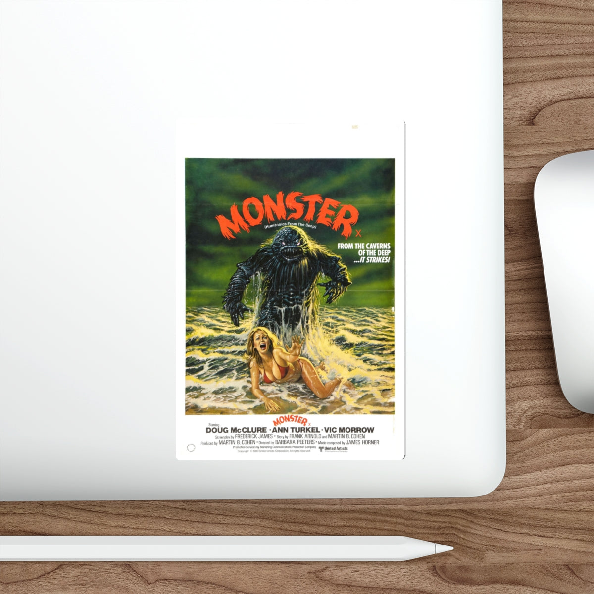 HUMANOIDS FROM THE DEEP (MONSTER) 2 1980 Movie Poster STICKER Vinyl Die-Cut Decal-The Sticker Space