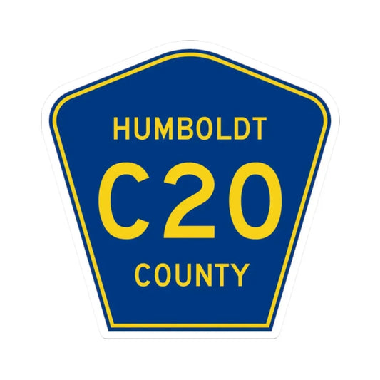 Humboldt County Route C20 IA (Iowa) (Road Sign) STICKER Vinyl Kiss-Cut Decal 2 Inch White - The Sticker Space