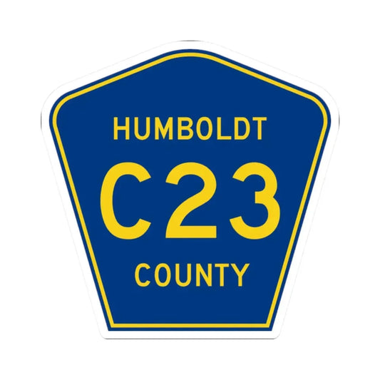 Humboldt County Route C23 IA (Iowa) (Road Sign) STICKER Vinyl Kiss-Cut Decal 2 Inch White - The Sticker Space