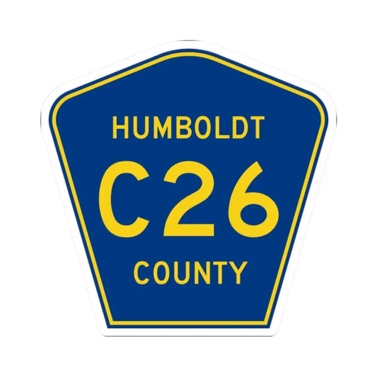 Humboldt County Route C26 IA (Iowa) (Road Sign) STICKER Vinyl Kiss-Cut Decal 2 Inch White - The Sticker Space