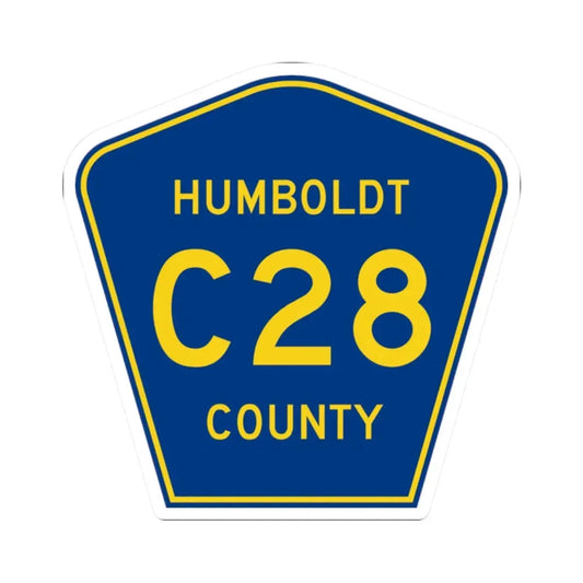 Humboldt County Route C28 IA (Iowa) (Road Sign) STICKER Vinyl Kiss-Cut Decal 2 Inch White - The Sticker Space