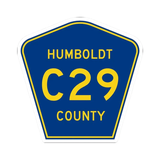 Humboldt County Route C29 IA (Iowa) (Road Sign) STICKER Vinyl Kiss-Cut Decal 2 Inch White - The Sticker Space