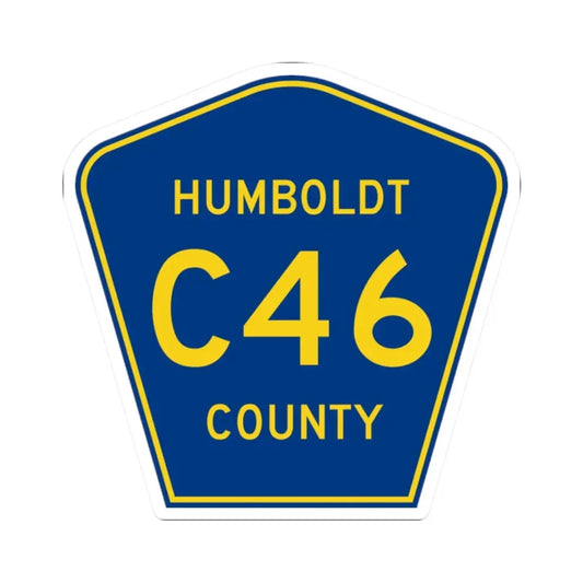 Humboldt County Route C46 IA (Iowa) (Road Sign) STICKER Vinyl Kiss-Cut Decal 2 Inch White - The Sticker Space