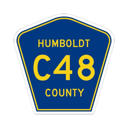 Humboldt County Route C48 IA (Iowa) (Road Sign) STICKER Vinyl Kiss-Cut Decal 6 Inch White - The Sticker Space