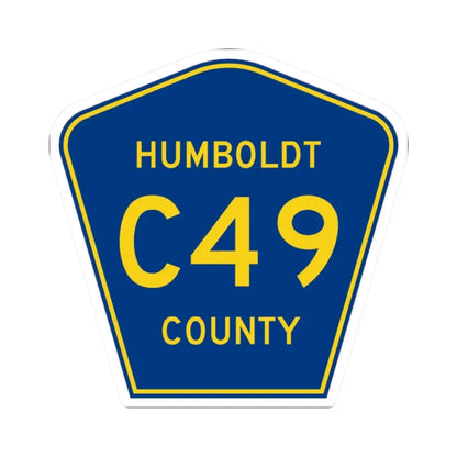 Humboldt County Route C49 IA (Iowa) (Road Sign) STICKER Vinyl Kiss-Cut Decal 2 Inch White - The Sticker Space