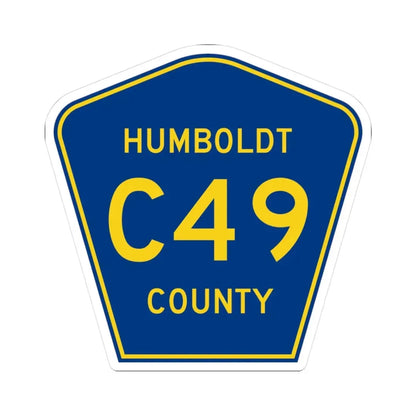 Humboldt County Route C49 IA (Iowa) (Road Sign) STICKER Vinyl Kiss-Cut Decal 3 Inch White - The Sticker Space