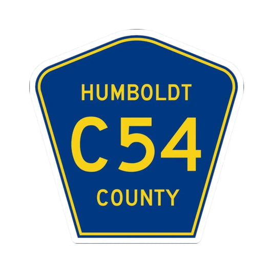 Humboldt County Route C54 IA (Iowa) (Road Sign) STICKER Vinyl Kiss-Cut Decal 2 Inch White - The Sticker Space