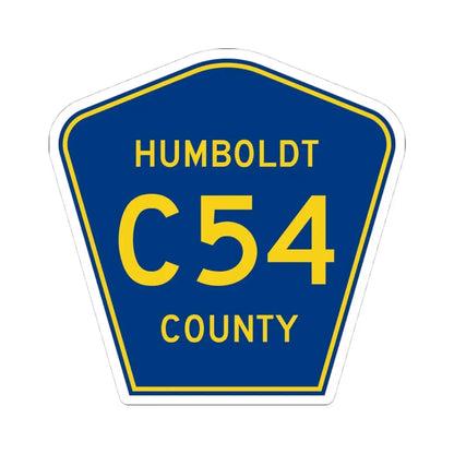 Humboldt County Route C54 IA (Iowa) (Road Sign) STICKER Vinyl Kiss-Cut Decal 4 Inch White - The Sticker Space