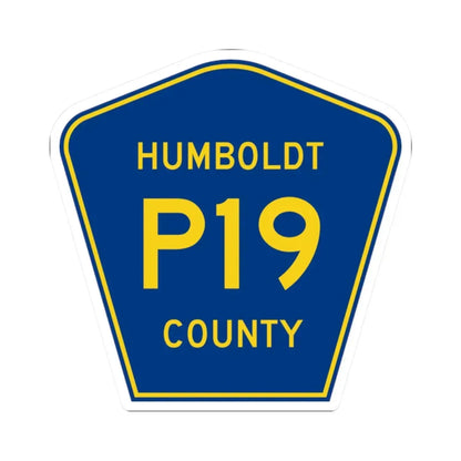 Humboldt County Route P19 IA (Iowa) (Road Sign) STICKER Vinyl Kiss-Cut Decal 2 Inch White - The Sticker Space
