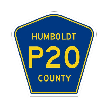 Humboldt County Route P20 IA (Iowa) (Road Sign) STICKER Vinyl Kiss-Cut Decal 2 Inch White - The Sticker Space