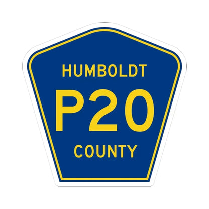 Humboldt County Route P20 IA (Iowa) (Road Sign) STICKER Vinyl Kiss-Cut Decal 3 Inch White - The Sticker Space