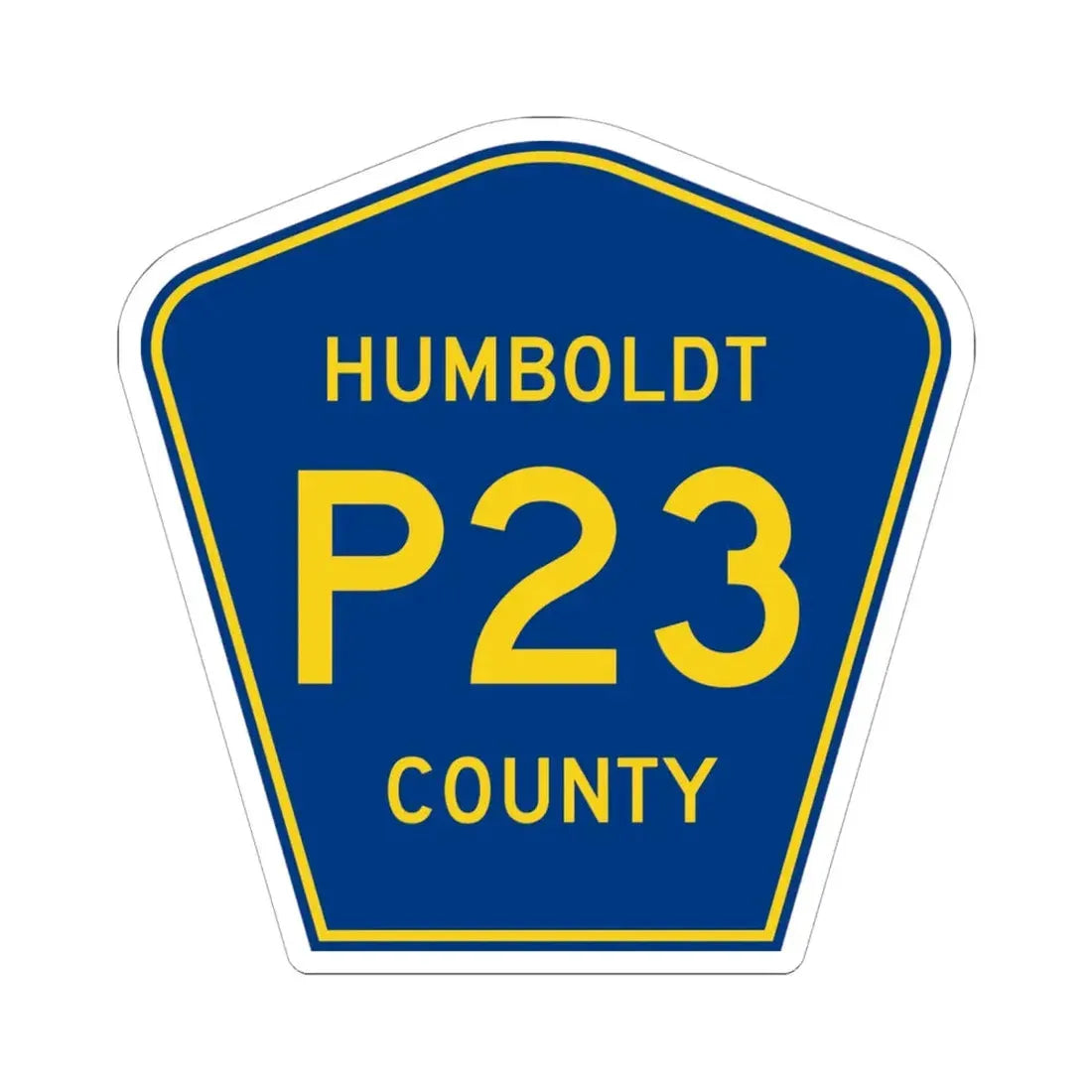 Humboldt County Route P23 IA (Iowa) (Road Sign) STICKER Vinyl Kiss-Cut Decal 6 Inch White - The Sticker Space