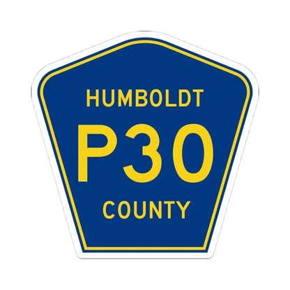 Humboldt County Route P30 IA (Iowa) (Road Sign) STICKER Vinyl Kiss-Cut Decal 4 Inch White - The Sticker Space