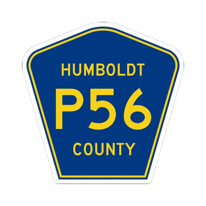 Humboldt County Route P56 IA (Iowa) (Road Sign) STICKER Vinyl Kiss-Cut Decal 4 Inch White - The Sticker Space