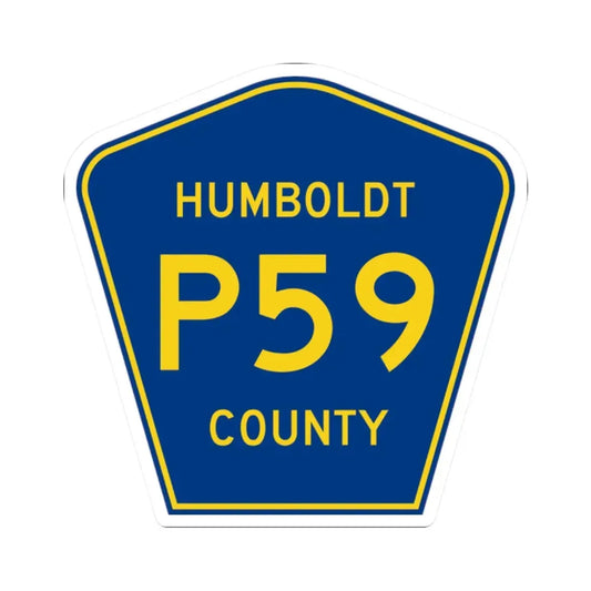 Humboldt County Route P59 IA (Iowa) (Road Sign) STICKER Vinyl Kiss-Cut Decal 2 Inch White - The Sticker Space