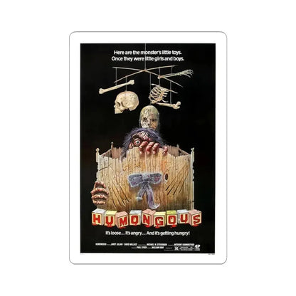HUMONGOUS 1982 Movie Poster - STICKER Vinyl Kiss-Cut Decal 6 Inch White - The Sticker Space