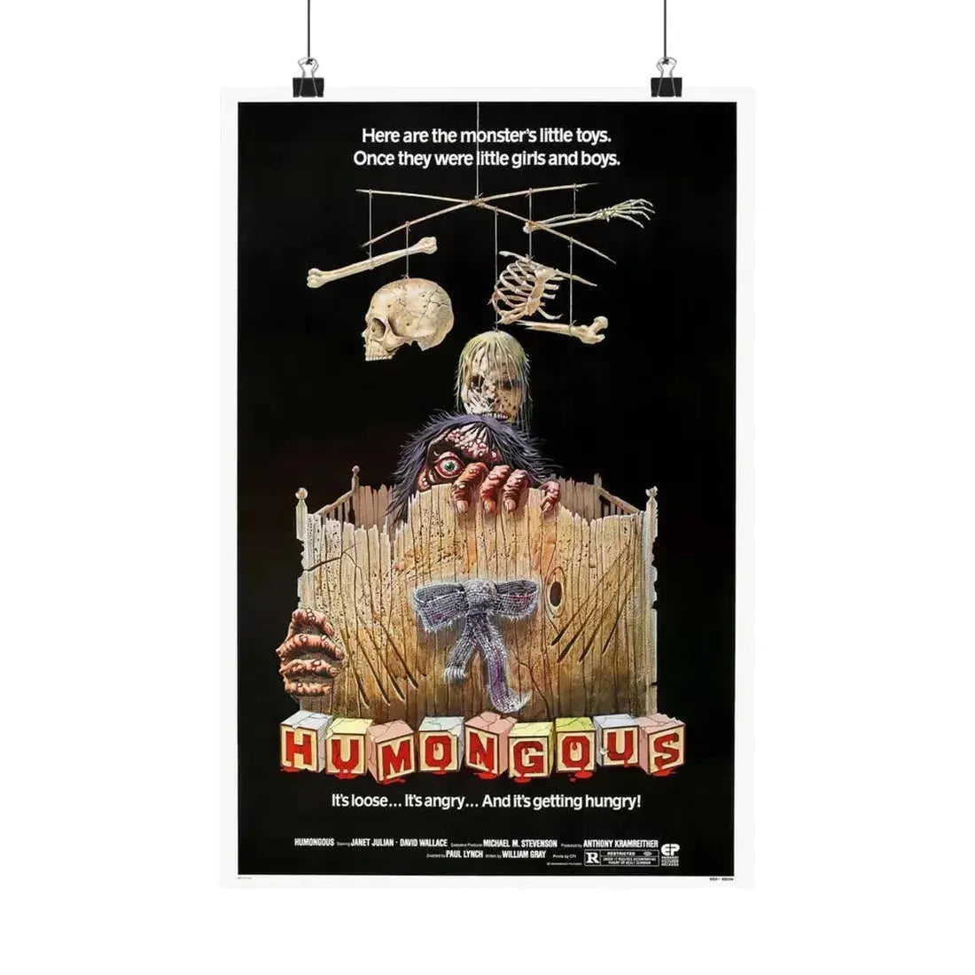 HUMONGOUS 1982 - Paper Movie Poster 12″ x 18″ Matte - The Sticker Space