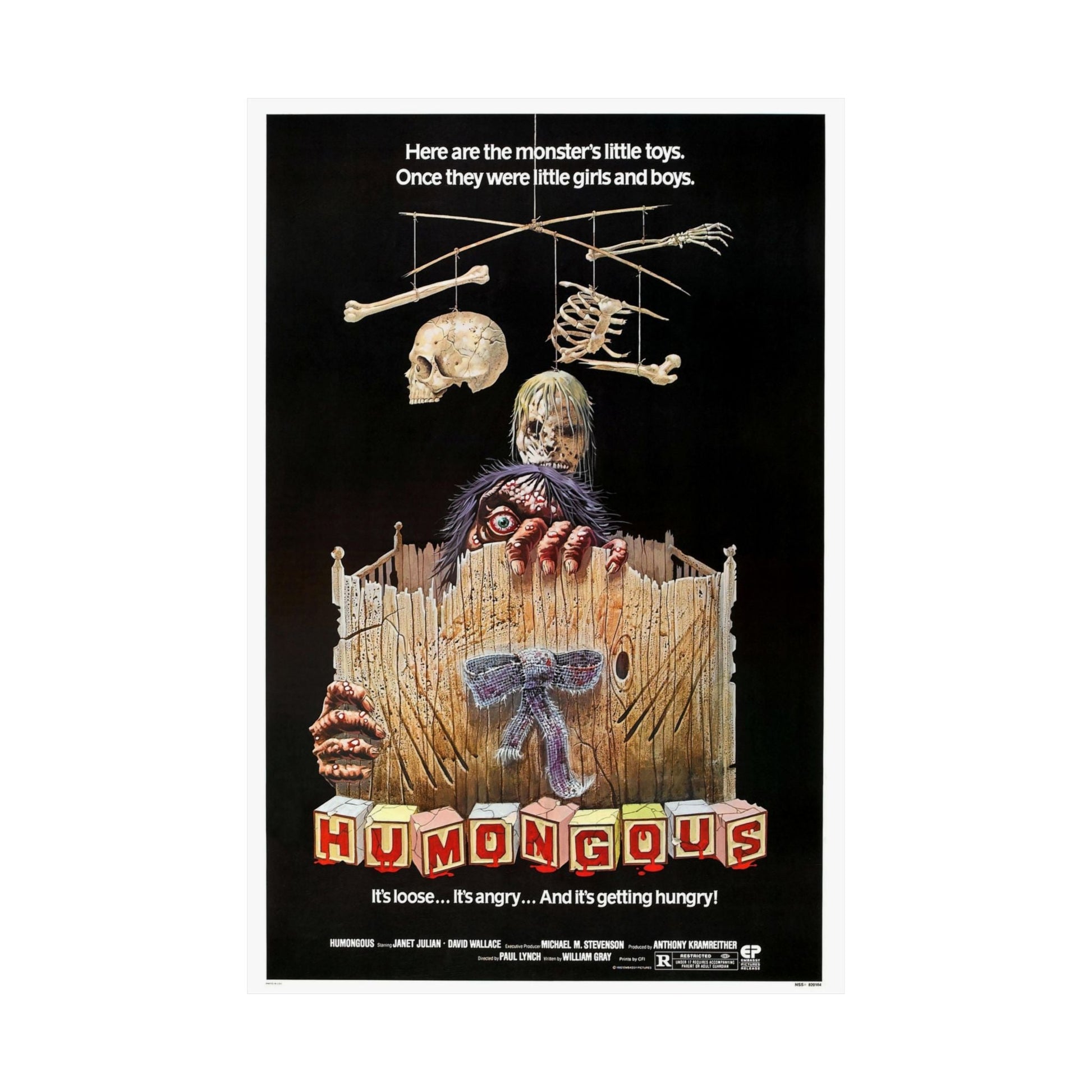 HUMONGOUS 1982 - Paper Movie Poster-The Sticker Space