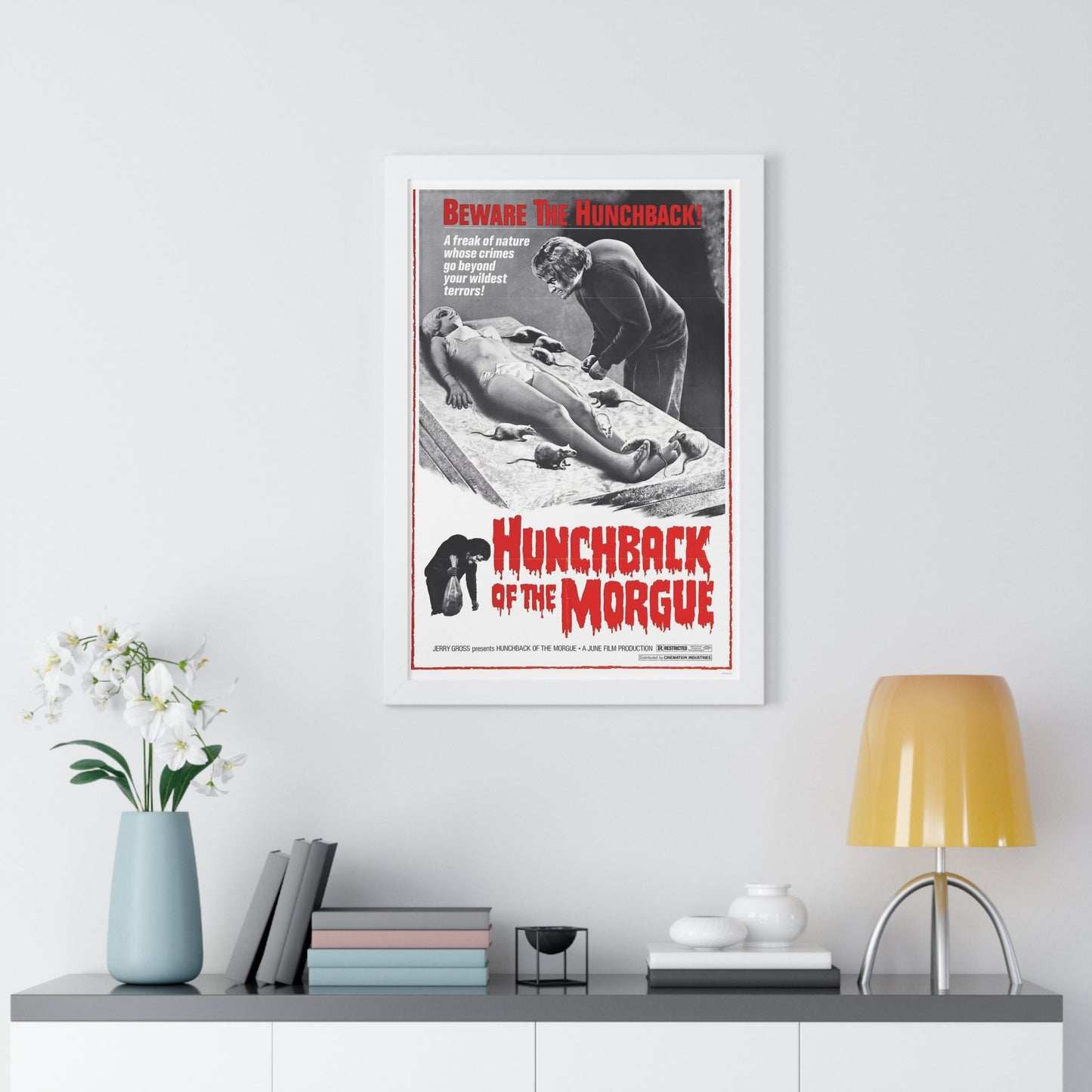 HUNCHBACK OF THE MORGUE 1973 - Framed Movie Poster-The Sticker Space