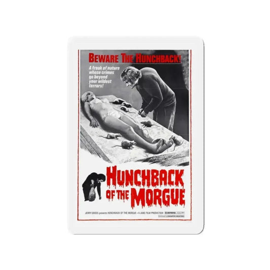 HUNCHBACK OF THE MORGUE 1973 Movie Poster - Refrigerator Magnet 2 Inch Die-Cut - The Sticker Space