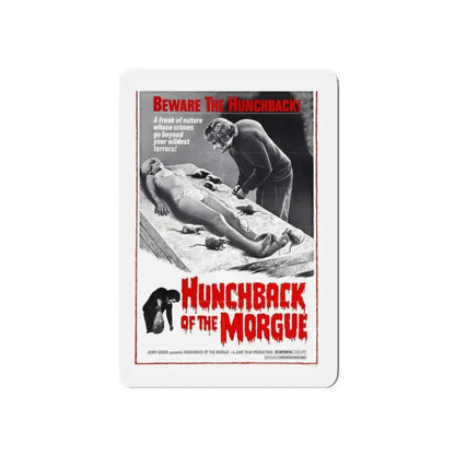 HUNCHBACK OF THE MORGUE 1973 Movie Poster - Refrigerator Magnet 3 Inch Die-Cut - The Sticker Space