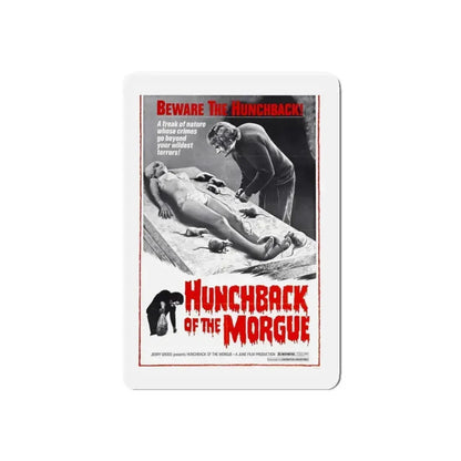 HUNCHBACK OF THE MORGUE 1973 Movie Poster - Refrigerator Magnet 4 Inch Die-Cut - The Sticker Space