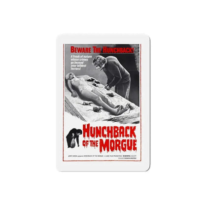 HUNCHBACK OF THE MORGUE 1973 Movie Poster - Refrigerator Magnet 6 Inch Die-Cut - The Sticker Space