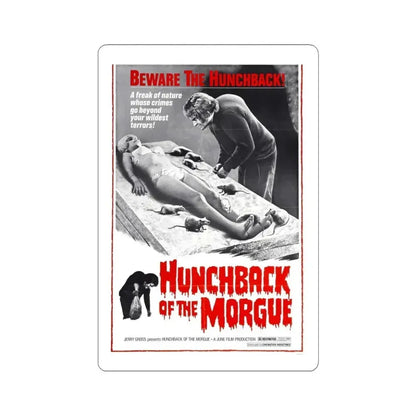 HUNCHBACK OF THE MORGUE 1973 Movie Poster - STICKER Vinyl Kiss-Cut Decal 6 Inch White - The Sticker Space