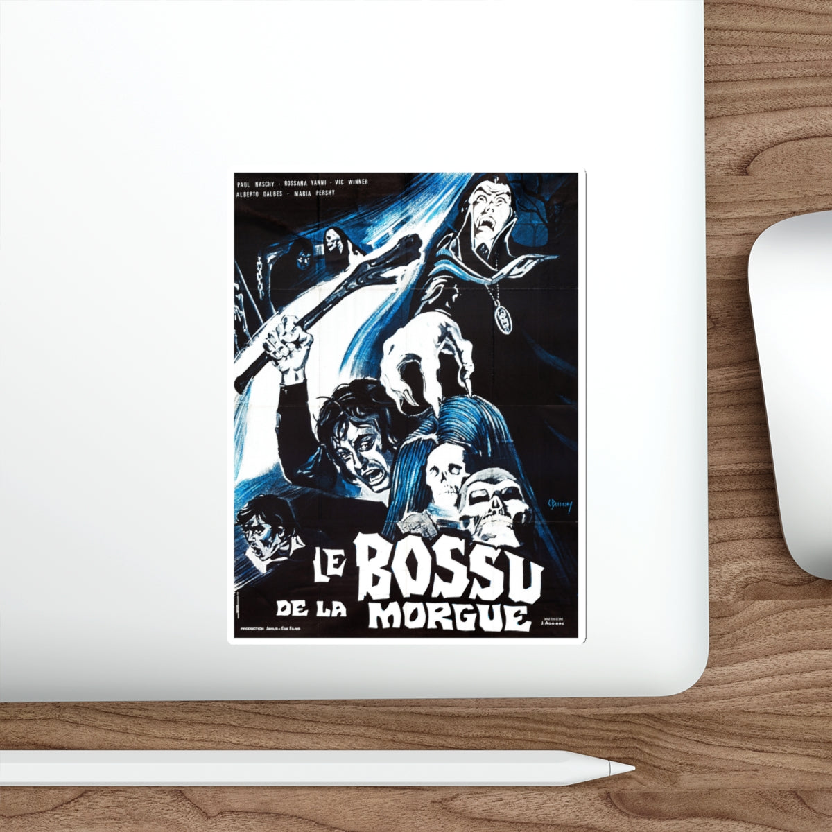 HUNCHBACK OF THE MORGUE (FRENCH) 1973 Movie Poster STICKER Vinyl Die-Cut Decal-The Sticker Space