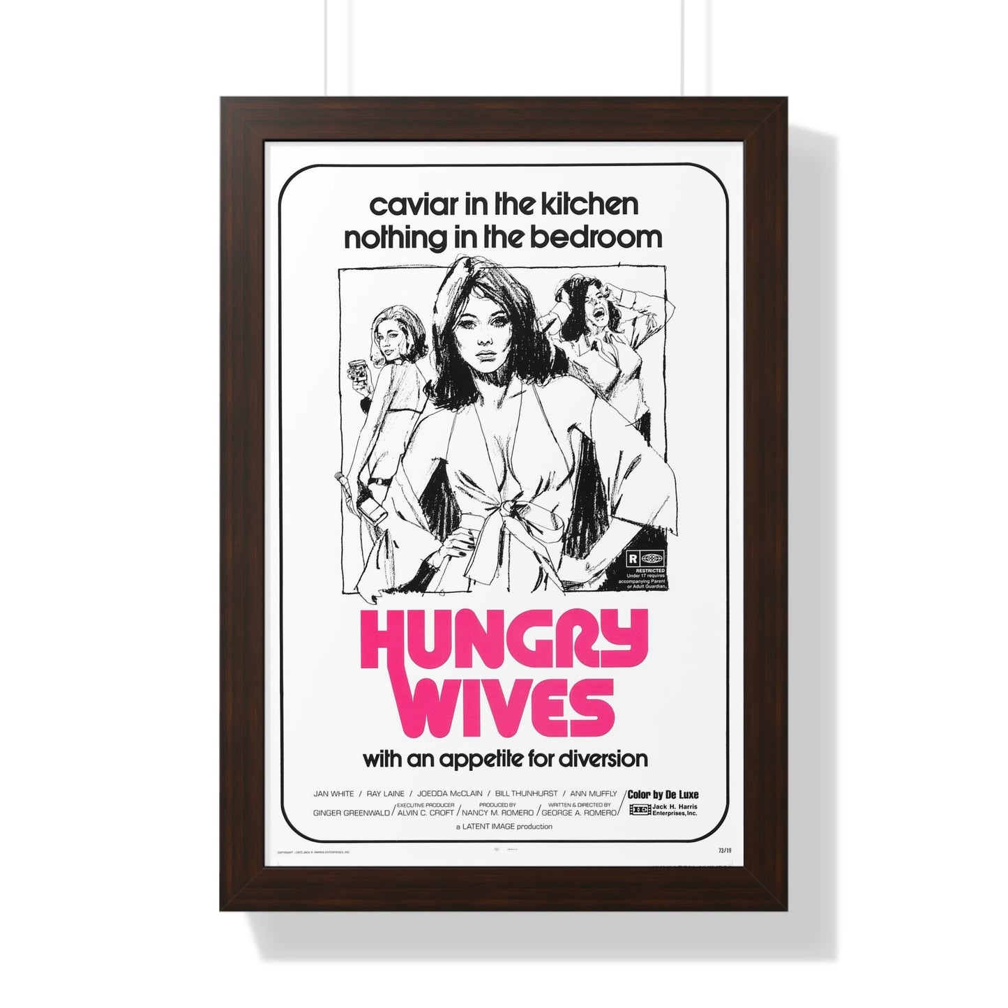 HUNGRY WIVES (SEASON OF THE WITCH) 1973 - Framed Movie Poster-16″ x 24″-The Sticker Space