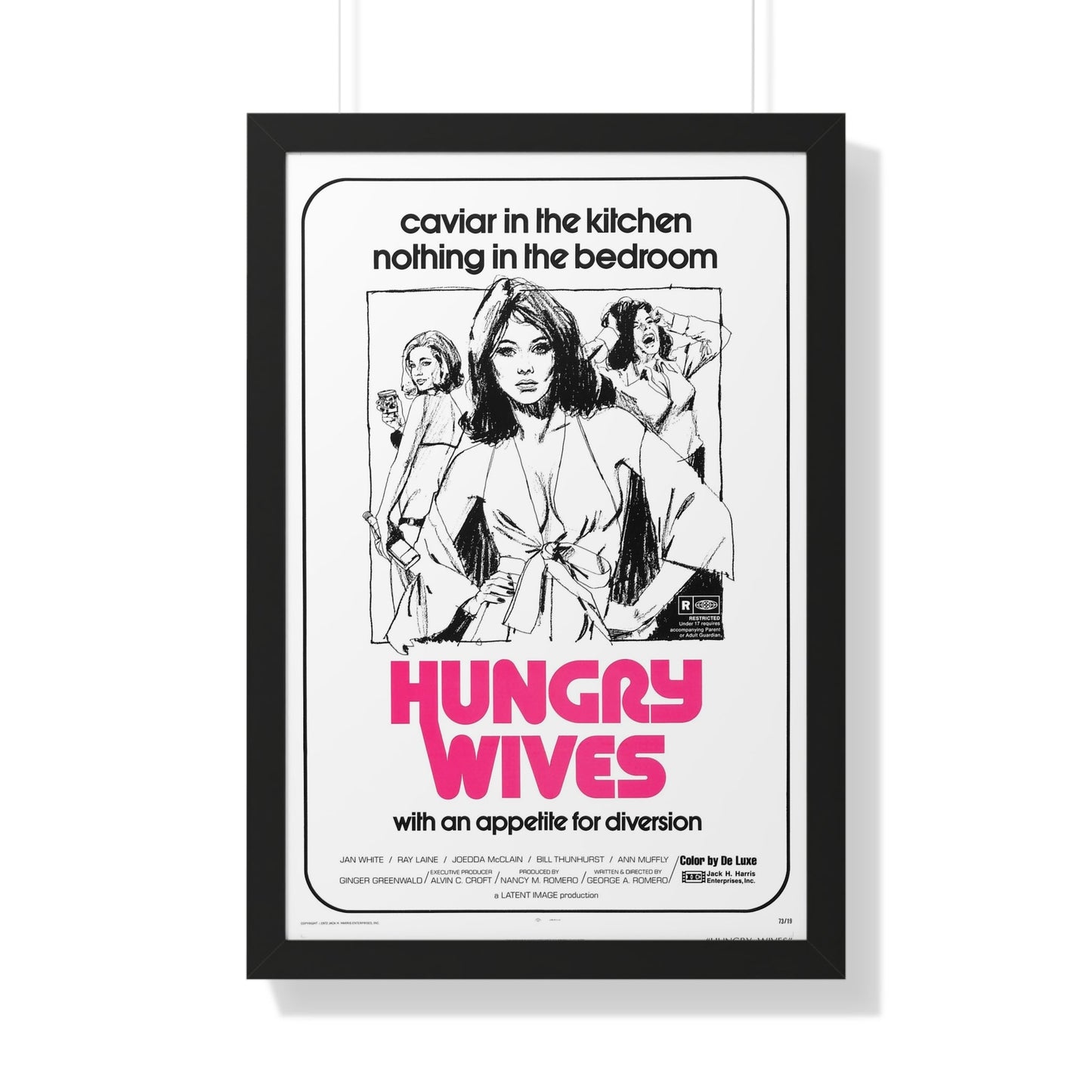 HUNGRY WIVES (SEASON OF THE WITCH) 1973 - Framed Movie Poster-20" x 30"-The Sticker Space